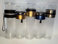 Double Wall Glass Portable Brewing Bottle